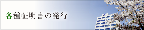 各種証明書の発行