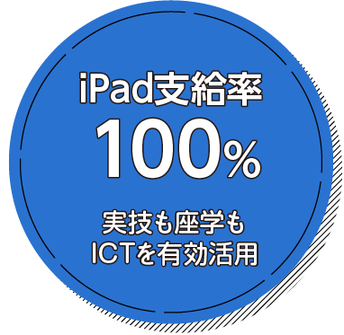 iPad支給率100%! 実技も座学もICTを有効活用